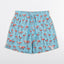 KIDS SWIM SHORTS KIDS FLAMINGOS in color BLUE - Front shot