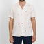 SHIRT S/S ICON CUBAN in color WHITE/BLUE - Front shot