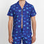 SHIRT S/S MANTA CUBAN in color BLUE - Front shot