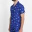 SHIRT S/S MANTA CUBAN in color BLUE - Back shot