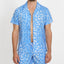 SHIRT S/S MOSAIC CUBAN in color BLUE - Front shot