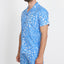 SHIRT S/S MOSAIC CUBAN in color BLUE - Back shot