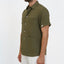 SHIRT S/S GGR 3 POCKET LINEN in color ARMY - Back shot