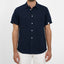 SHIRT S/S GGR 3 POCKET LINEN in color NAVY - Front shot