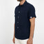 SHIRT S/S GGR 3 POCKET LINEN in color NAVY - Back shot