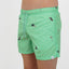 SWIM SHORTS JUNGLE in color GREEN - Back shot