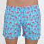 SWIM SHORTS FLAMINGOS in color BLUE - Front shot